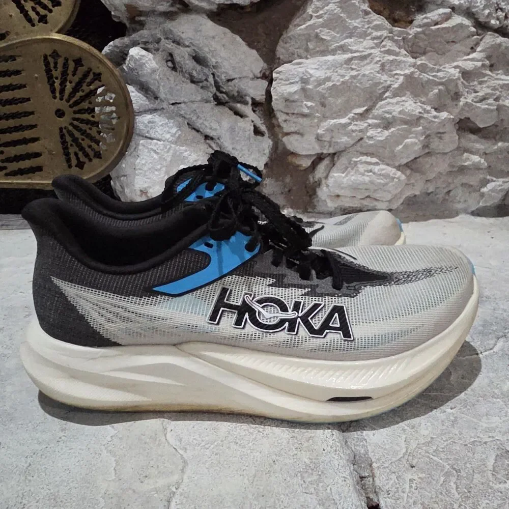 Hoka One Rocket U X3 Women's 7.5 Blue Gray Running Athletic Shoes